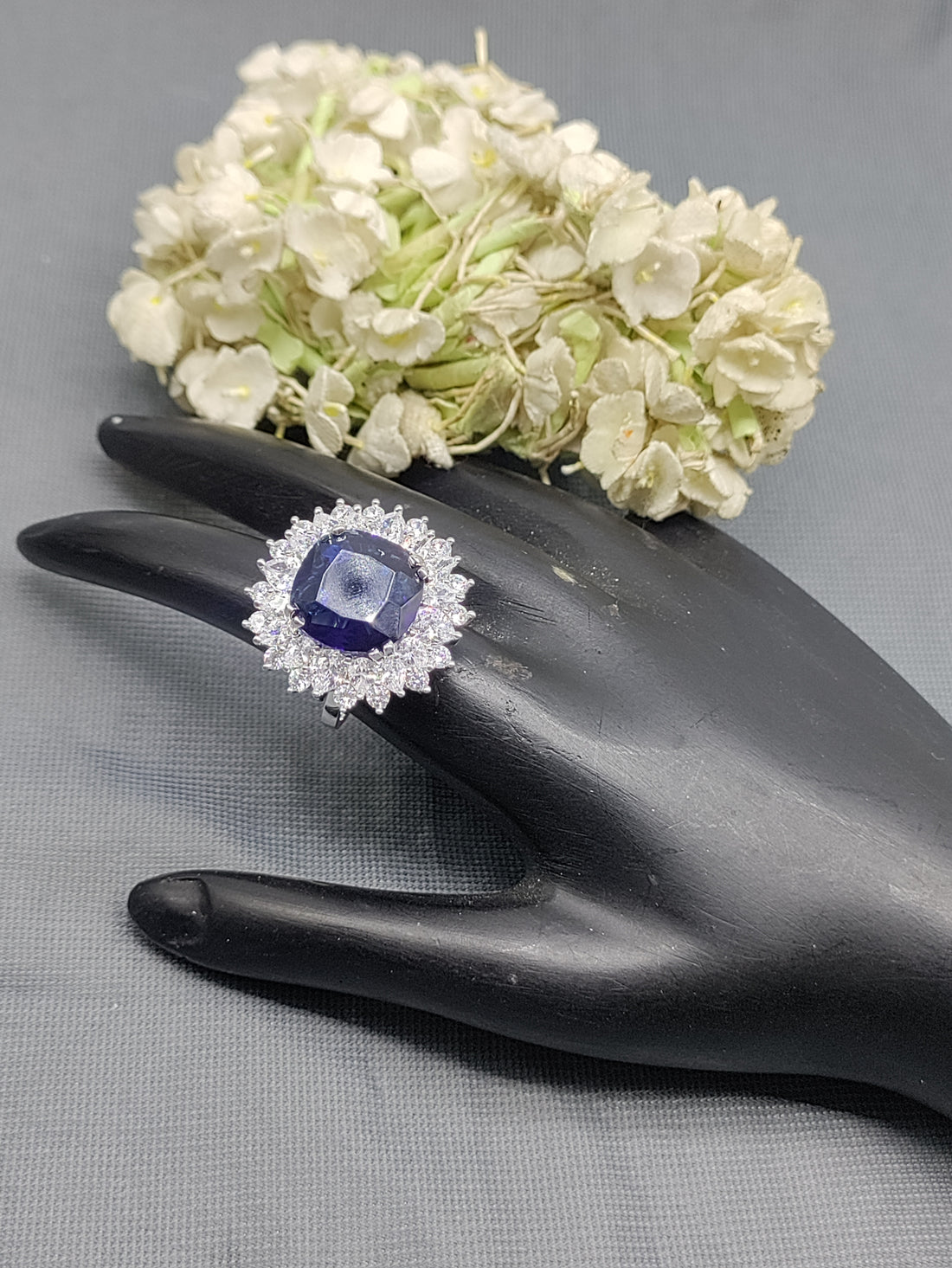 Rodium American Diamond Finger Ring Sku-5969 rchiecreation