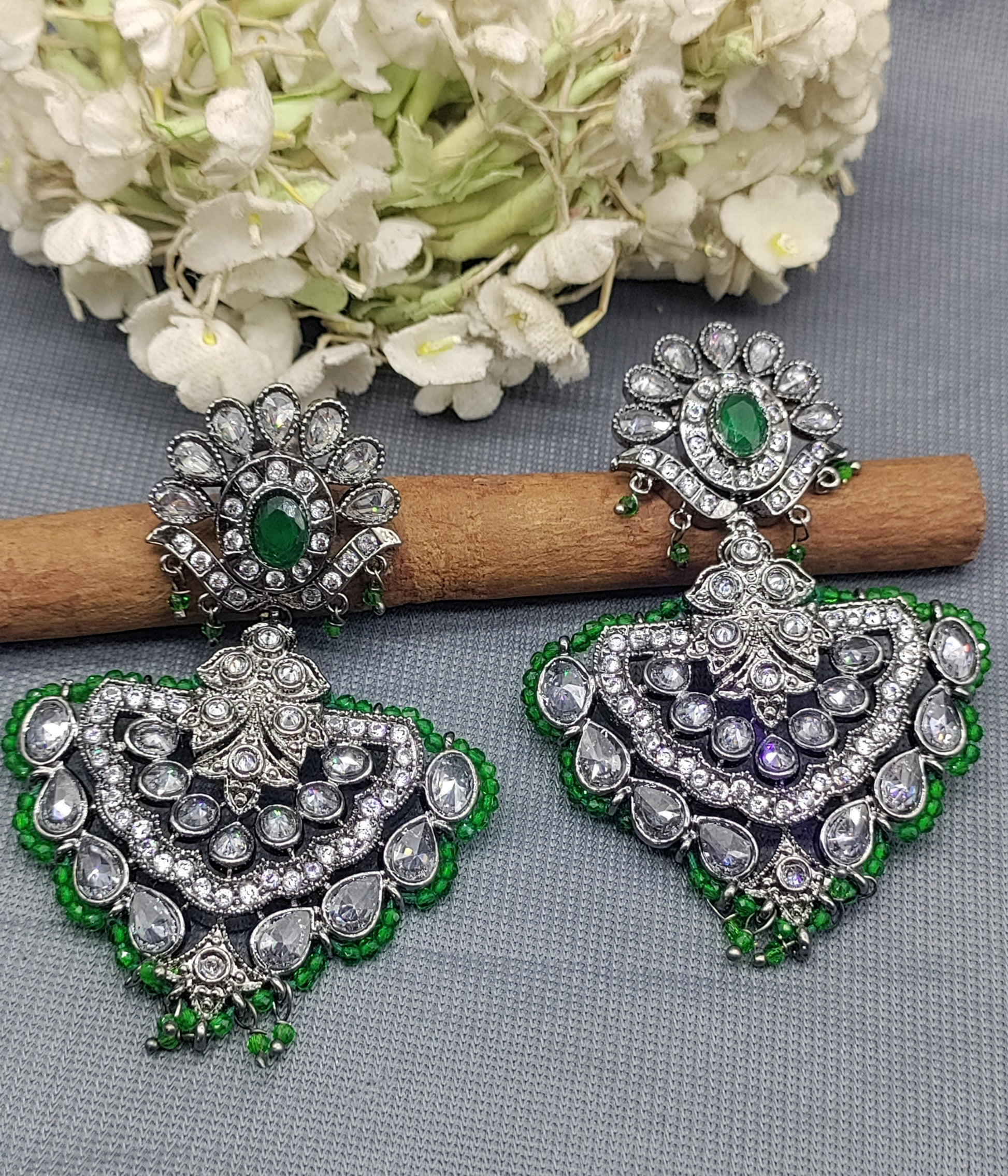 Victorian Polki Earring Sku-1004 rchiecreation