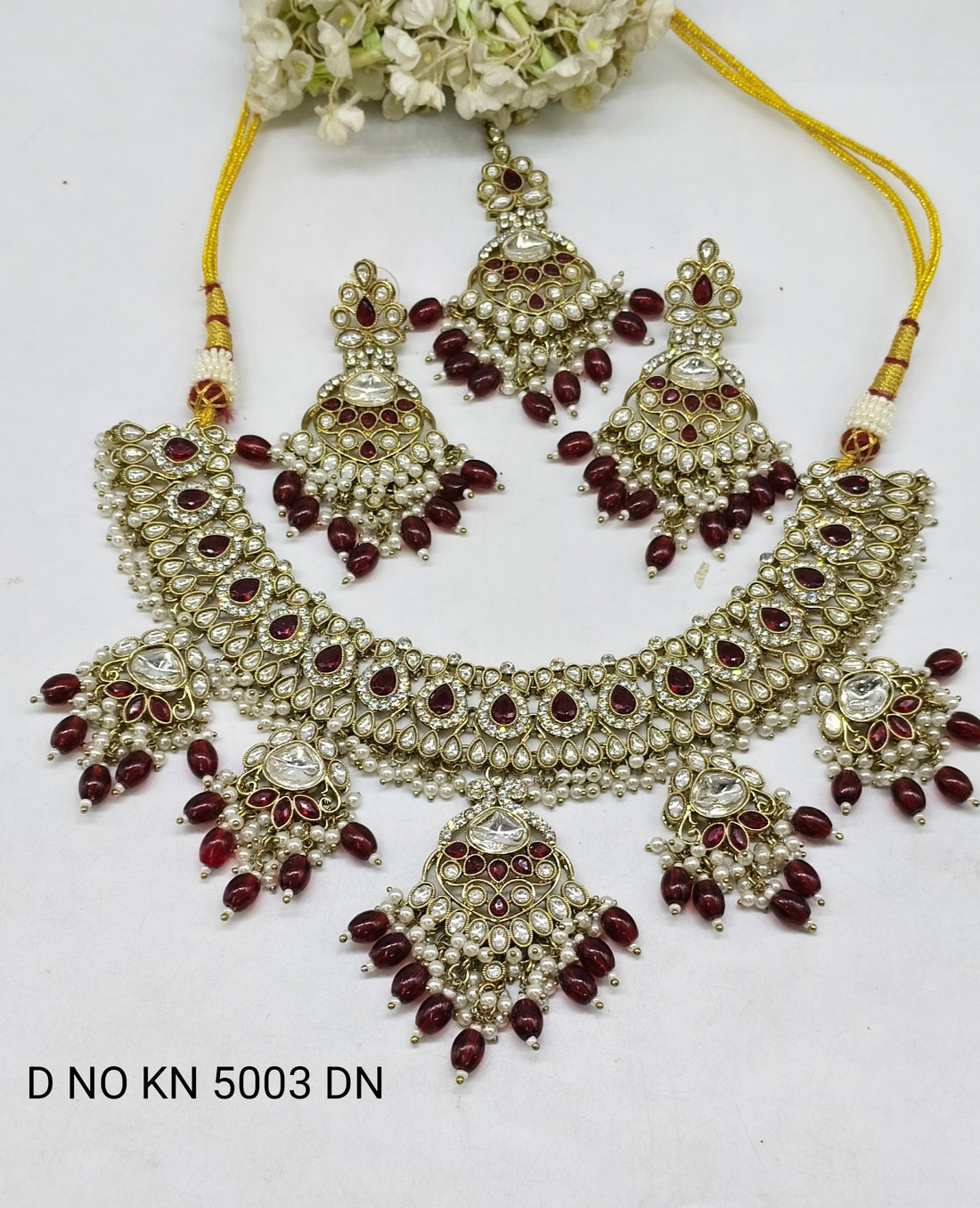 Moissanite kundan necklace SKU-KN 5003 DN/D-4