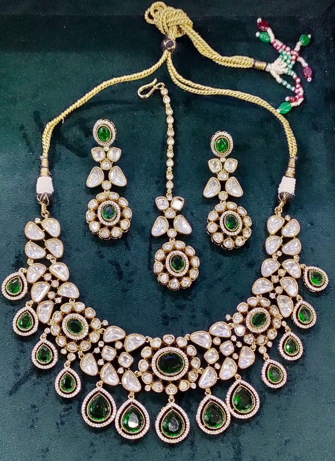 Elegant Moissanite Kundan Necklace SKU-AN 401 SM D4