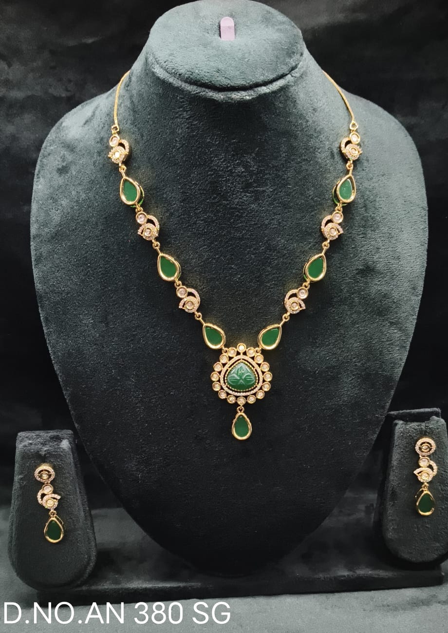 Mossanite Mehandi Necklace sku AN 380 SG/D-4