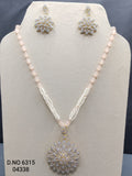 Cz ad Earring &Pendant Set Sku-6315 D5 rchiecreation