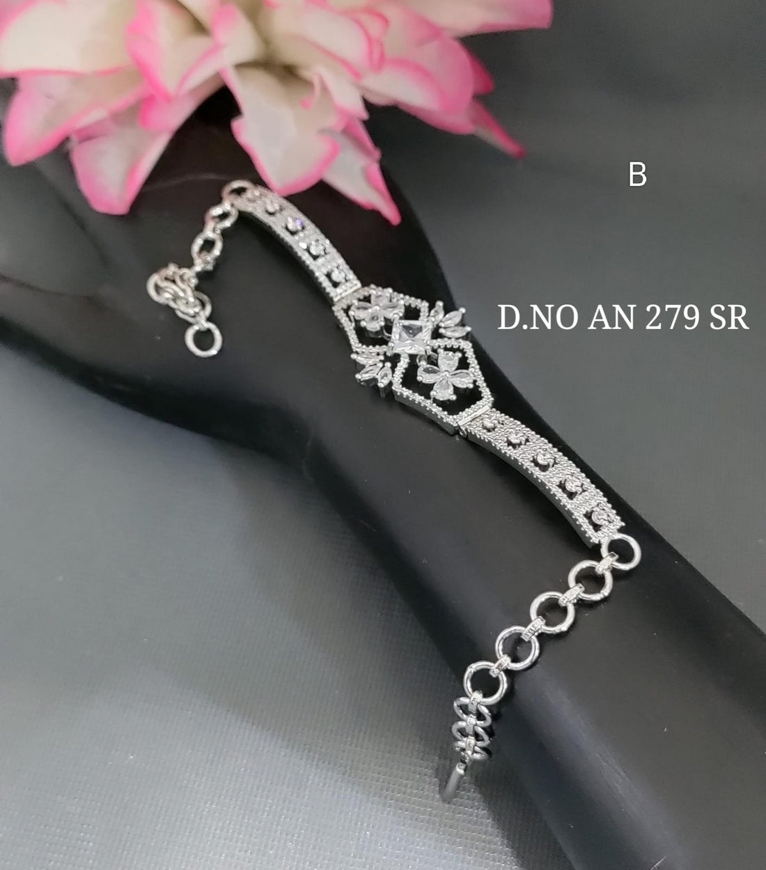 Cz Ad Rodium Bracelet SKU- AN 279 SR C-4
