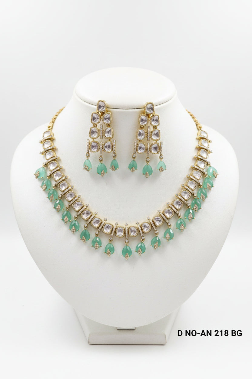 Moissanite Necklace Sku AN 218 BG/D-4