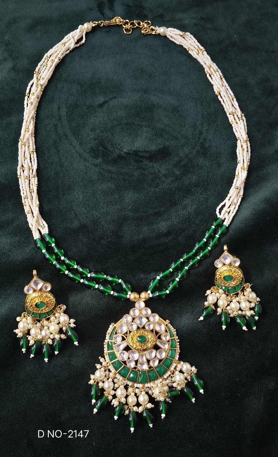 Pachi kundan Necklace Sku-2147 - rchiecreation