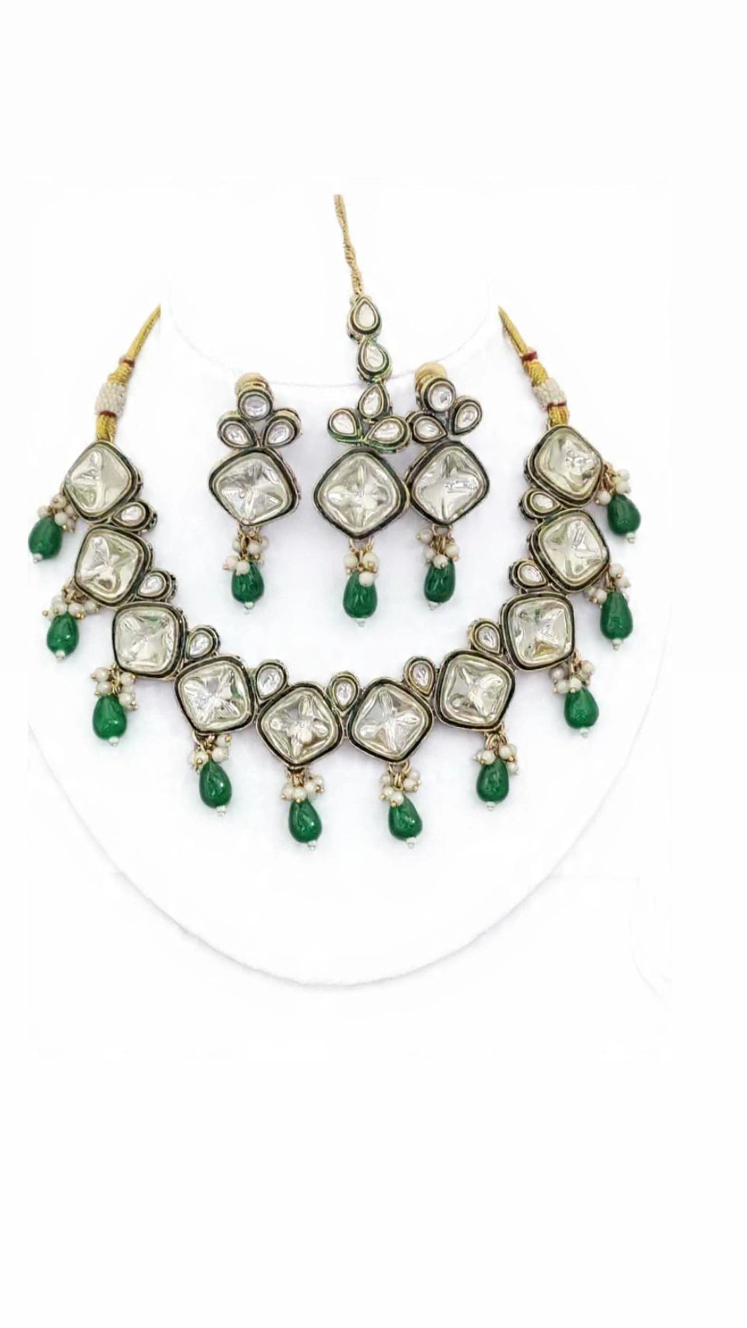 Moissanite Kundan Necklace SKU- AN 368 MK