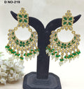Tiyani Kundan Earring Sku-219 D2 - rchiecreation