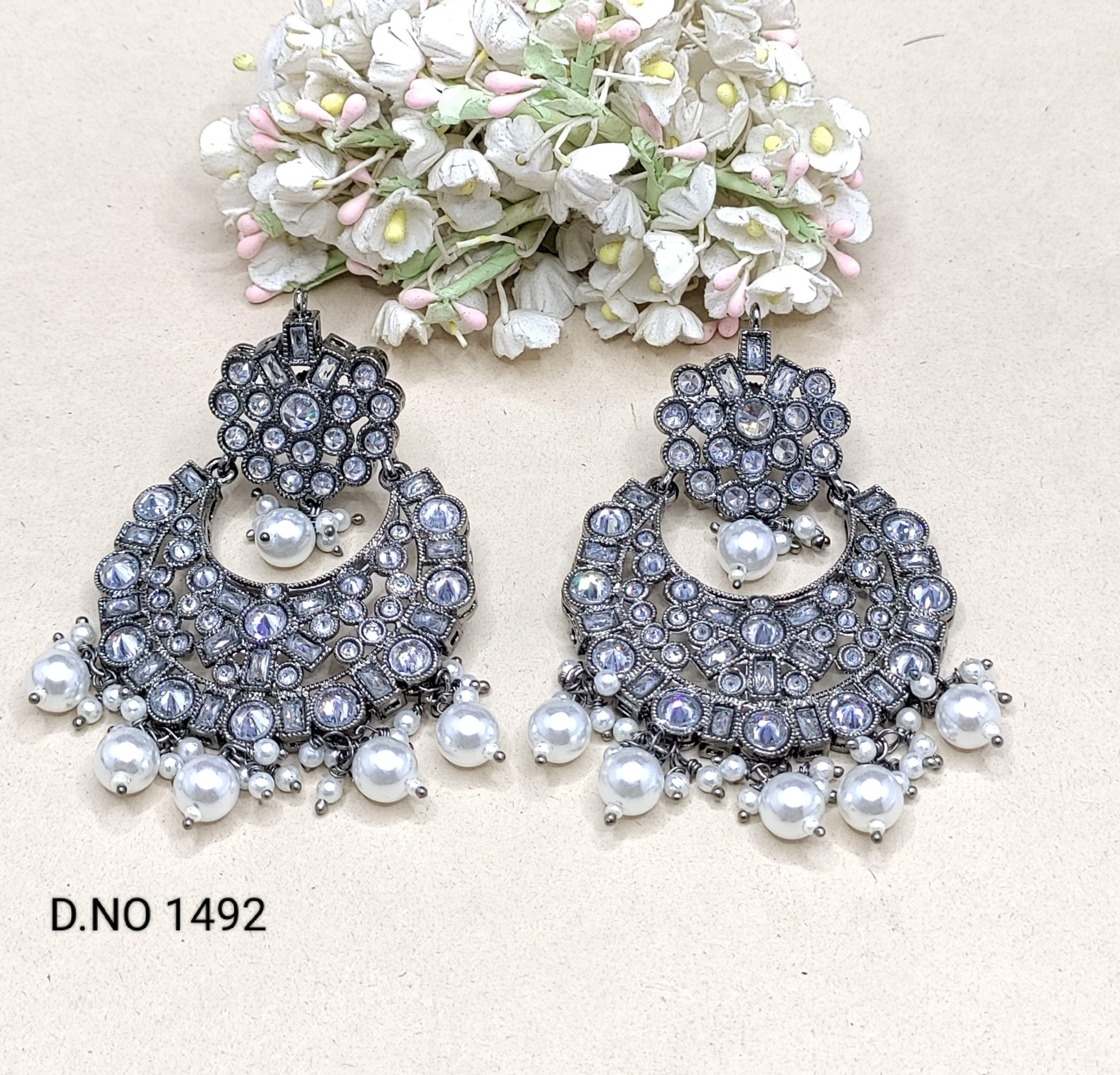Polki Earrings Combo Sku 1492 rchiecreation