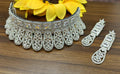 American Diamond Necklace Rodium Sku 5797 C3 - rchiecreation