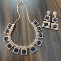 American Diamond Necklace Rosegold Sku 5600 C3 - rchiecreation