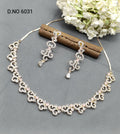 American Diamond Necklace Rosegold Sku 6031 C3 - rchiecreation