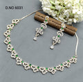 American Diamond Necklace Rosegold Sku 6031 C3 - rchiecreation