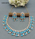 American Diamond Necklace Rosegold Sku 6073 C3 - rchiecreation