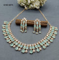 American Diamond Necklace Rosegold Sku 6073 C3 - rchiecreation