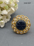 Antique Golden Finger Ring Sku 5327 E2 - rchiecreation
