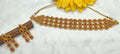 Antique Golden Necklace Set 5885 D3 - rchiecreation