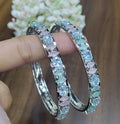 Cz ad Bangles Rodium Sku-3051 C4 - rchiecreation