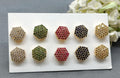 Diamond Tops Golden Stud Earring Sku 867 C1 - rchiecreation
