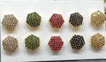 Diamond Tops Golden Stud Earring Sku 867 C1 - rchiecreation
