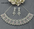 Fashion Jewellery Diamond Necklace Rodium Sku 6056 C3 - rchiecreation