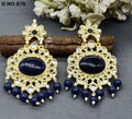 Golden Kundan Earring Sku-876 A1 - rchiecreation