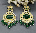 Golden Kundan Earring Sku-876 A1 - rchiecreation