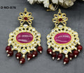 Golden Kundan Earring Sku-876 A1 - rchiecreation