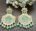 Golden Kundan Earring Sku-877 A1 - rchiecreation