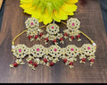 Golden Kundan Necklace Sku-5172 D4 - rchiecreation