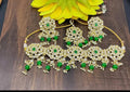 Golden Kundan Necklace Sku-5172 D4 - rchiecreation
