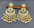 Kundan Earring Golden Sku -753 A1 - rchiecreation