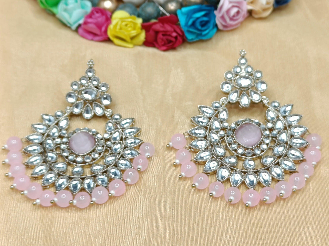 Kundan Earring Mehndi Sku 804 A2 - rchiecreation