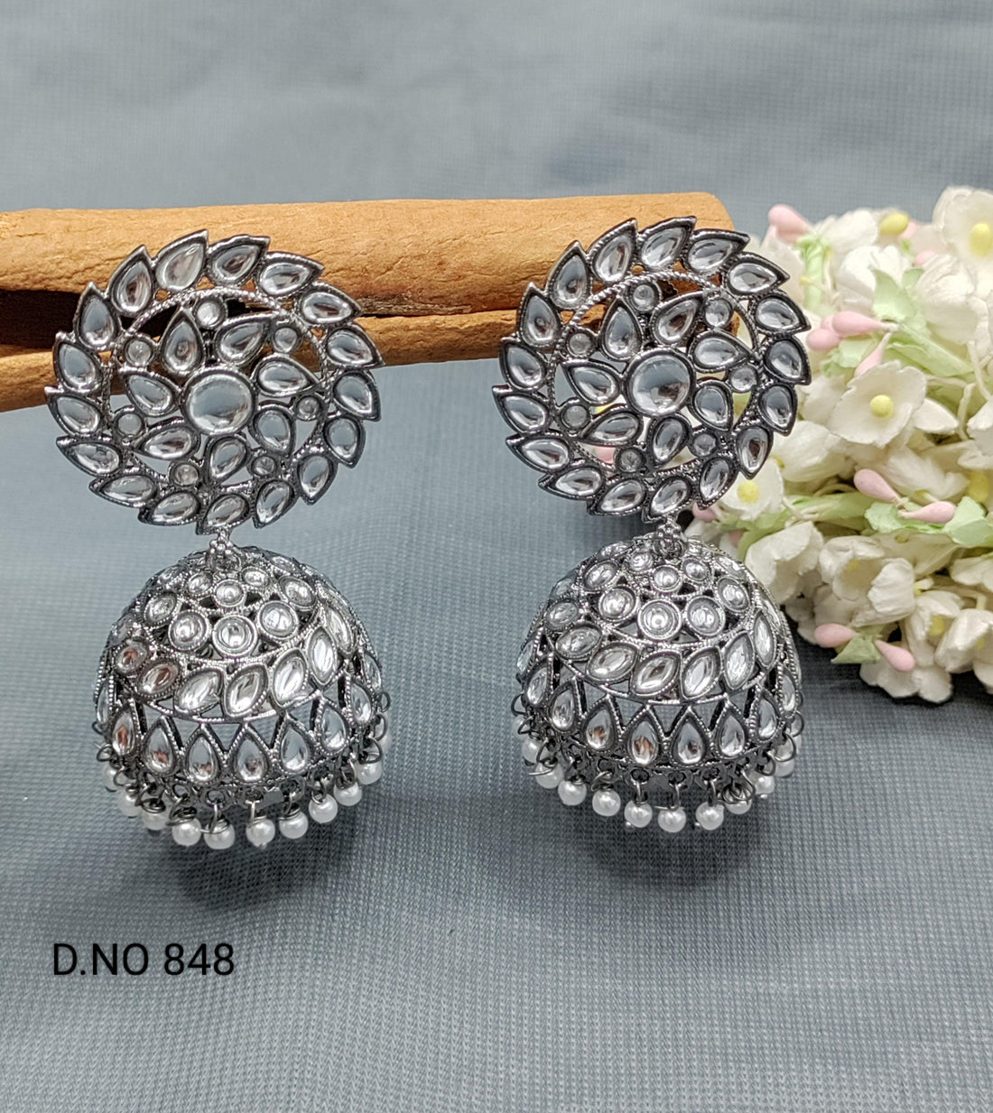 Kundan Earring Victorian Sku 848 A3 - rchiecreation