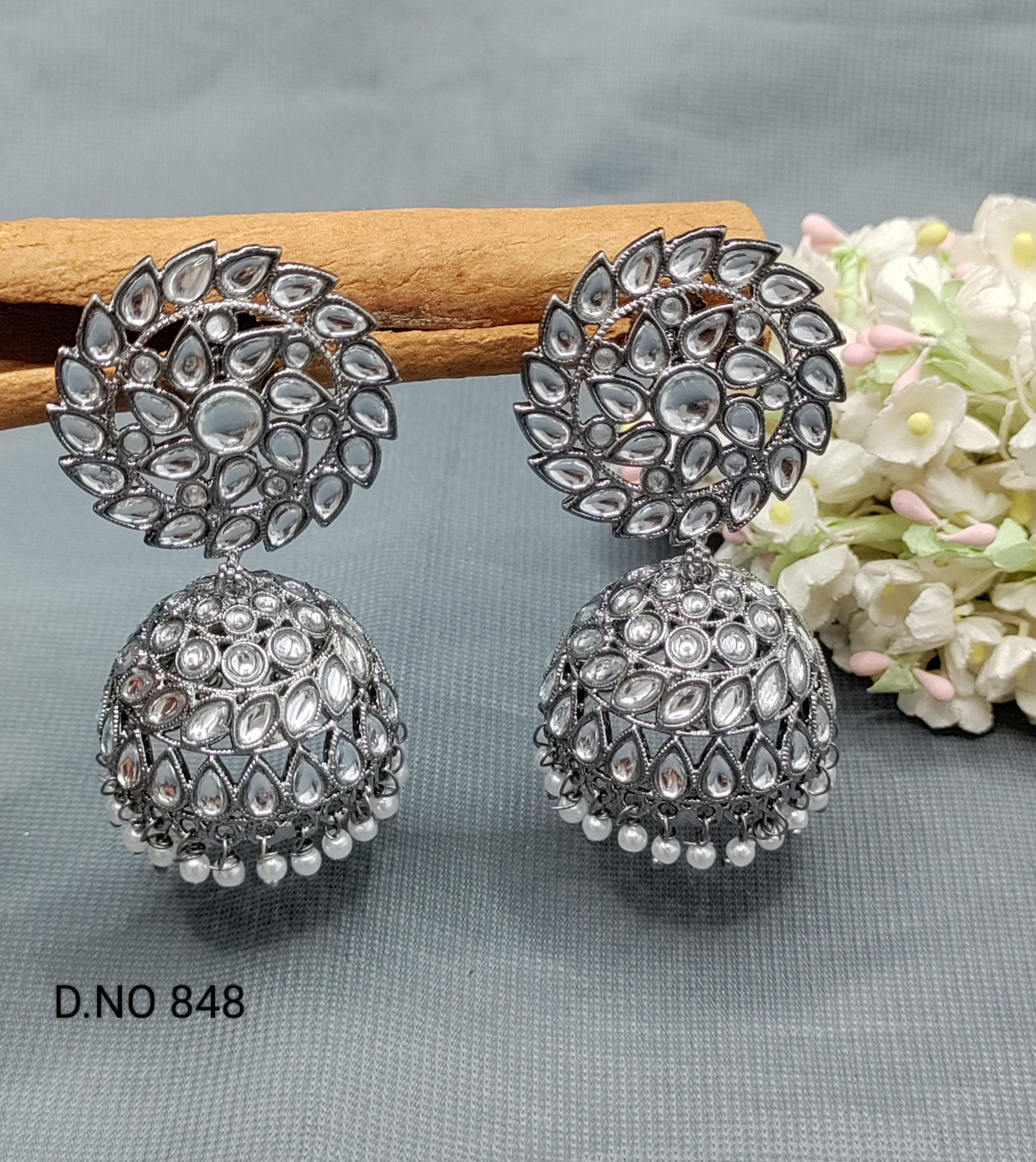 Kundan Earring Victorian Sku 848 A3 - rchiecreation