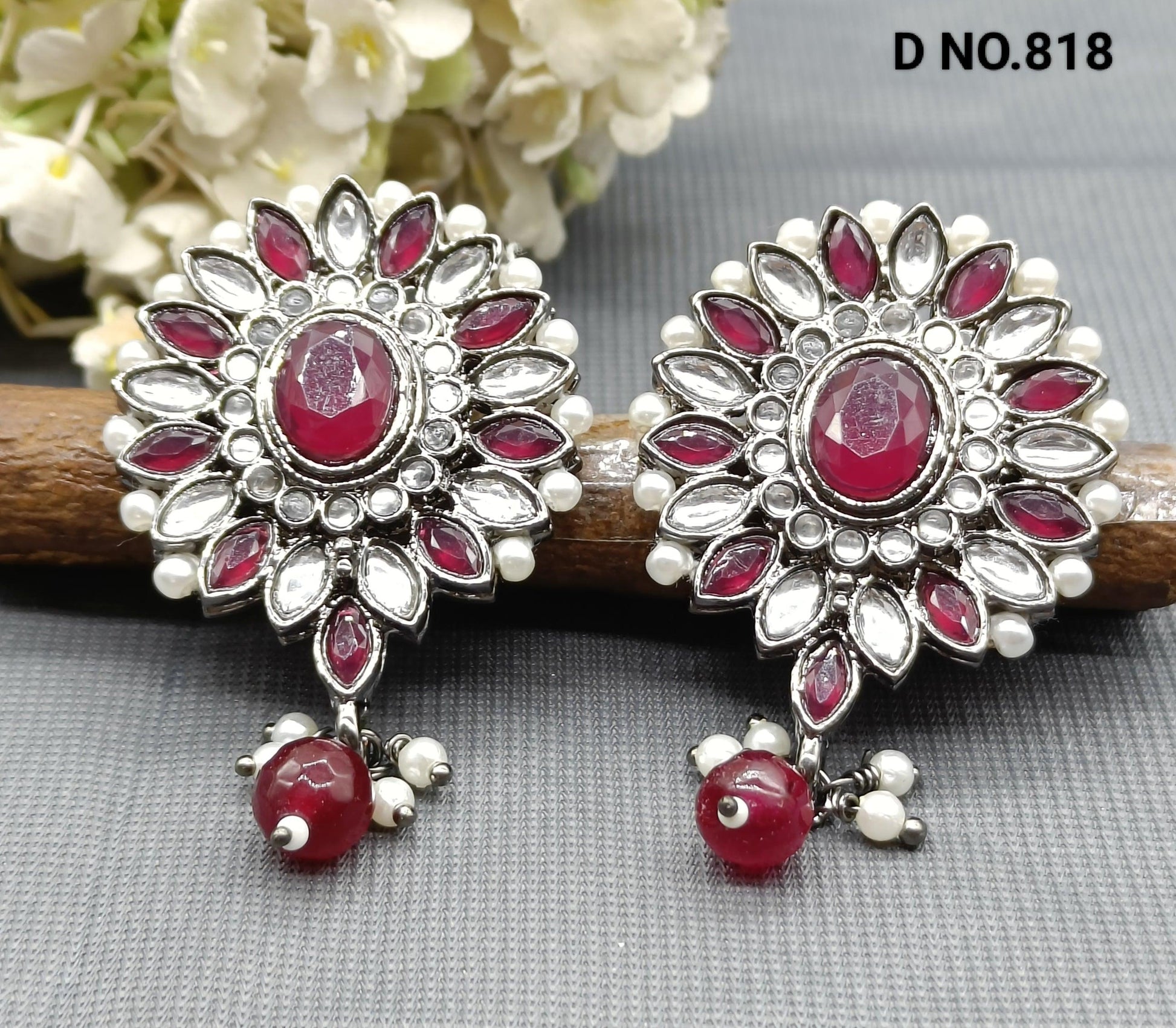 Kundan Earring Victorian Sku E3 - rchiecreation