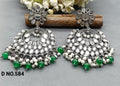 Kundan Mirror Earring Victorian Sku-584 E3 - rchiecreation