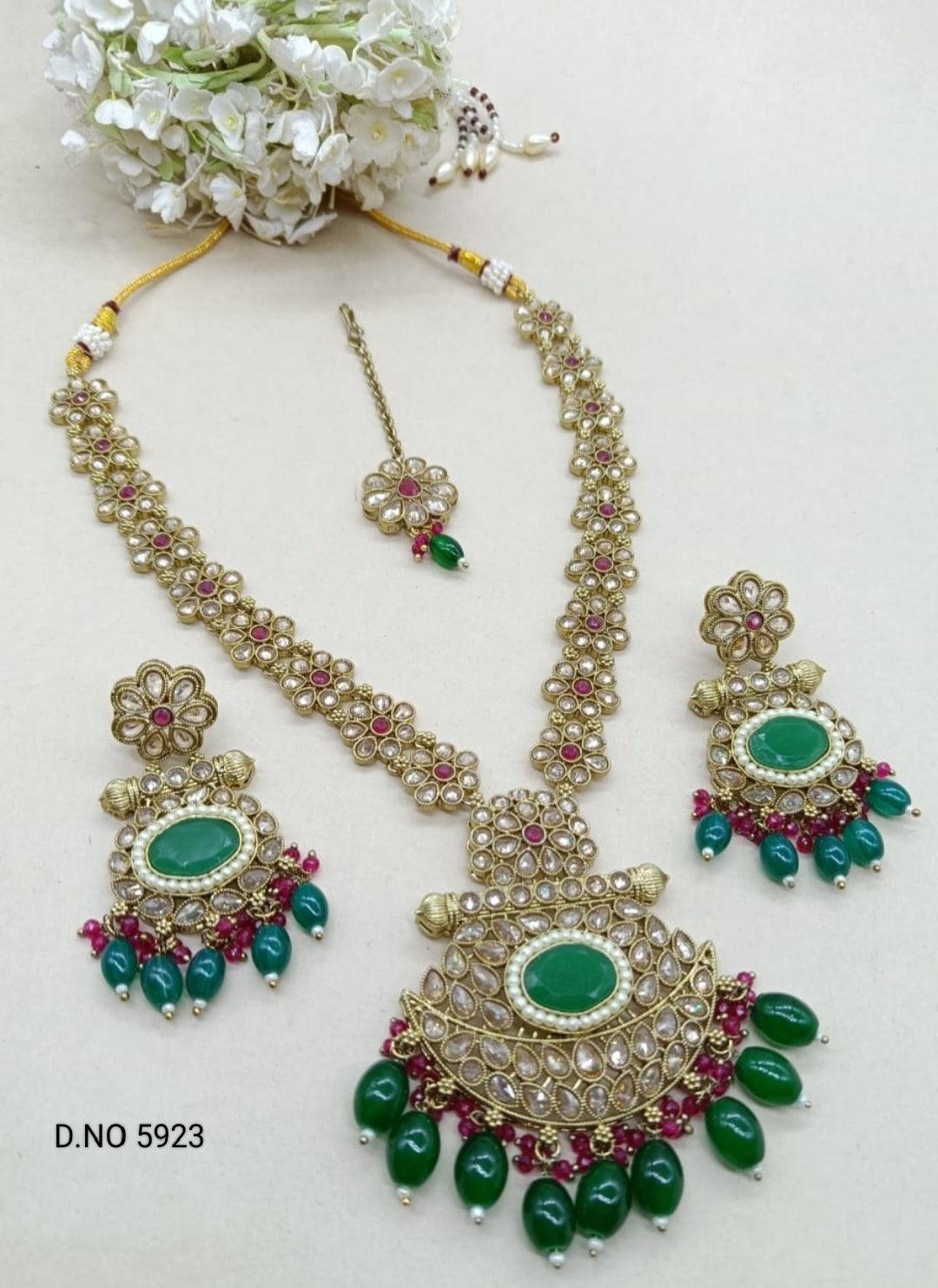 Long Necklace SET Sku-5923 B3 - rchiecreation