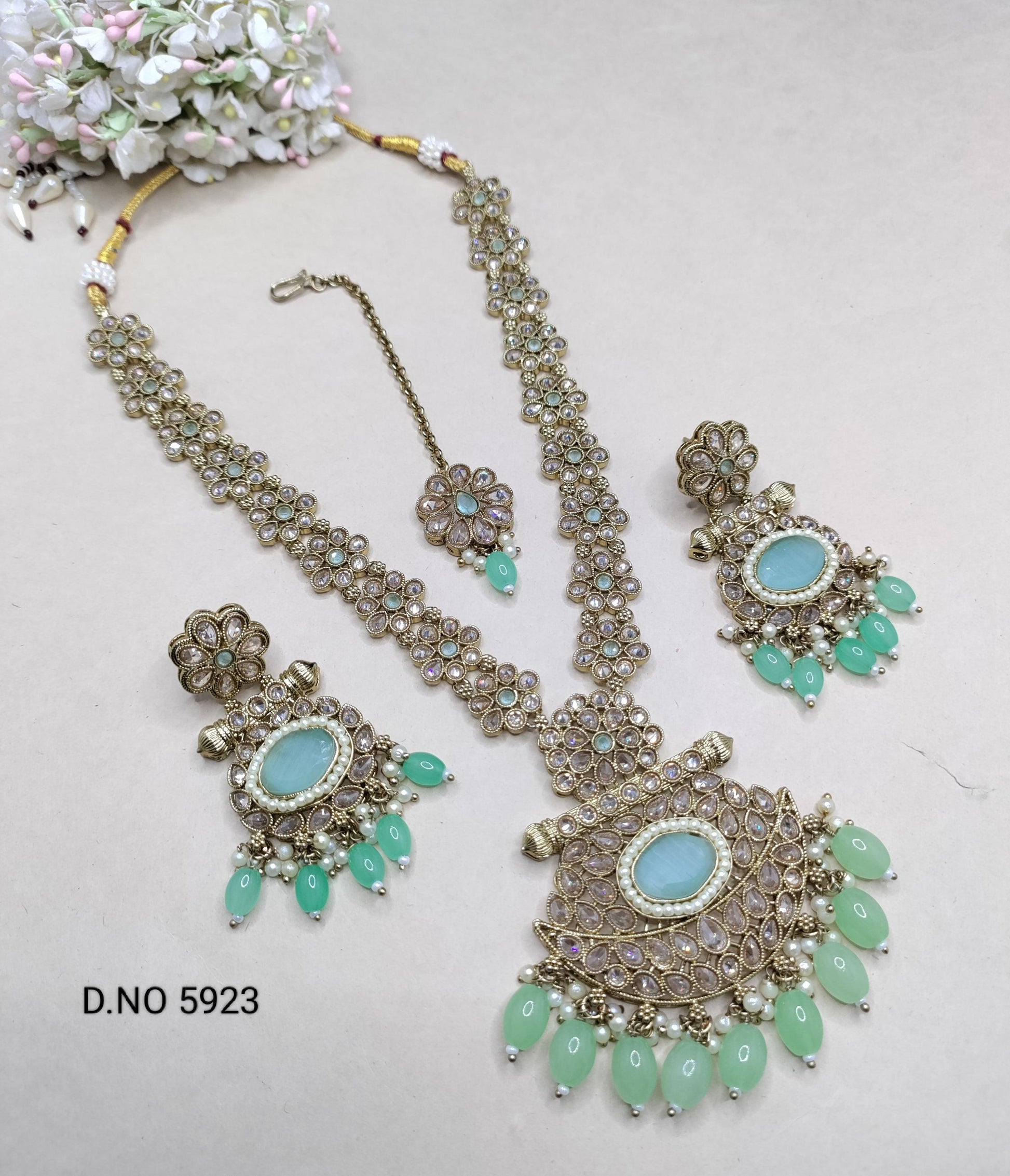 Long Necklace SET Sku-5923 B3 - rchiecreation