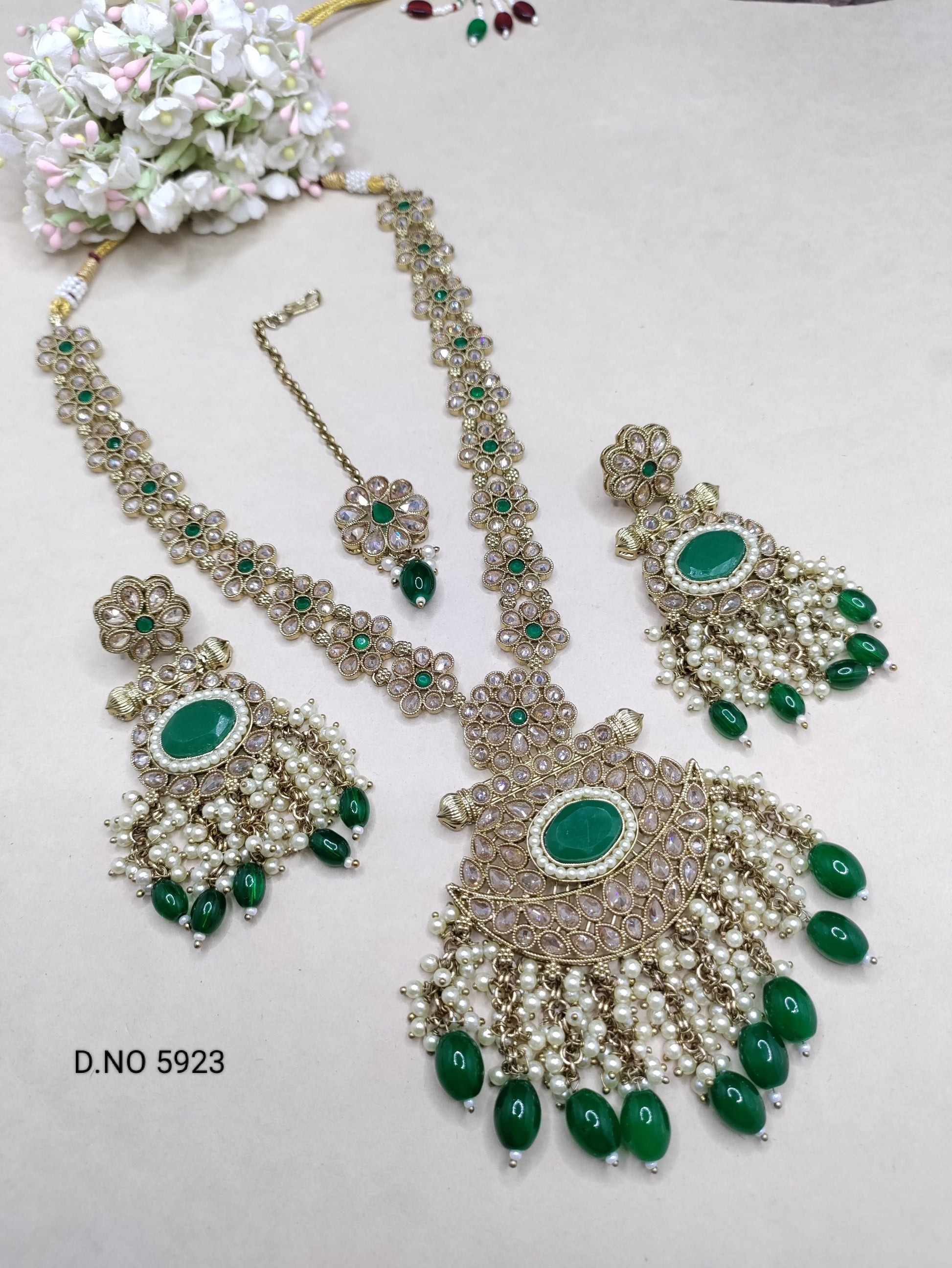 Long Necklace SET Sku-5923 B3 - rchiecreation