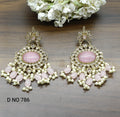 Mehndi Polki Earring Sku-786 E1 - rchiecreation