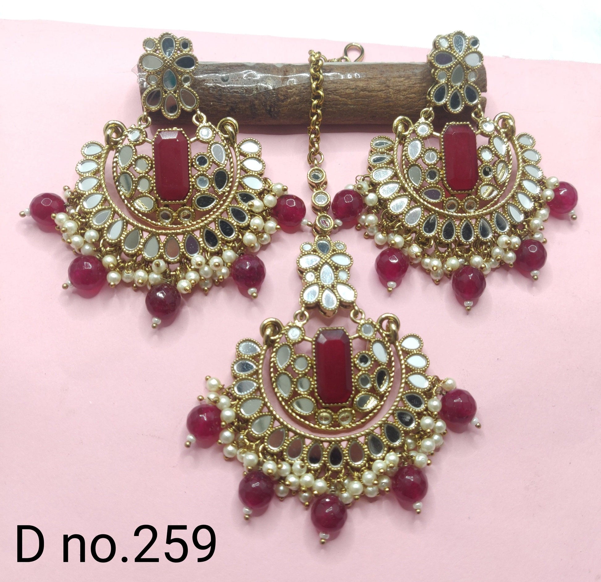 Mehndi Polki Jhumki Earring-Tica Sku _259E3 - rchiecreation