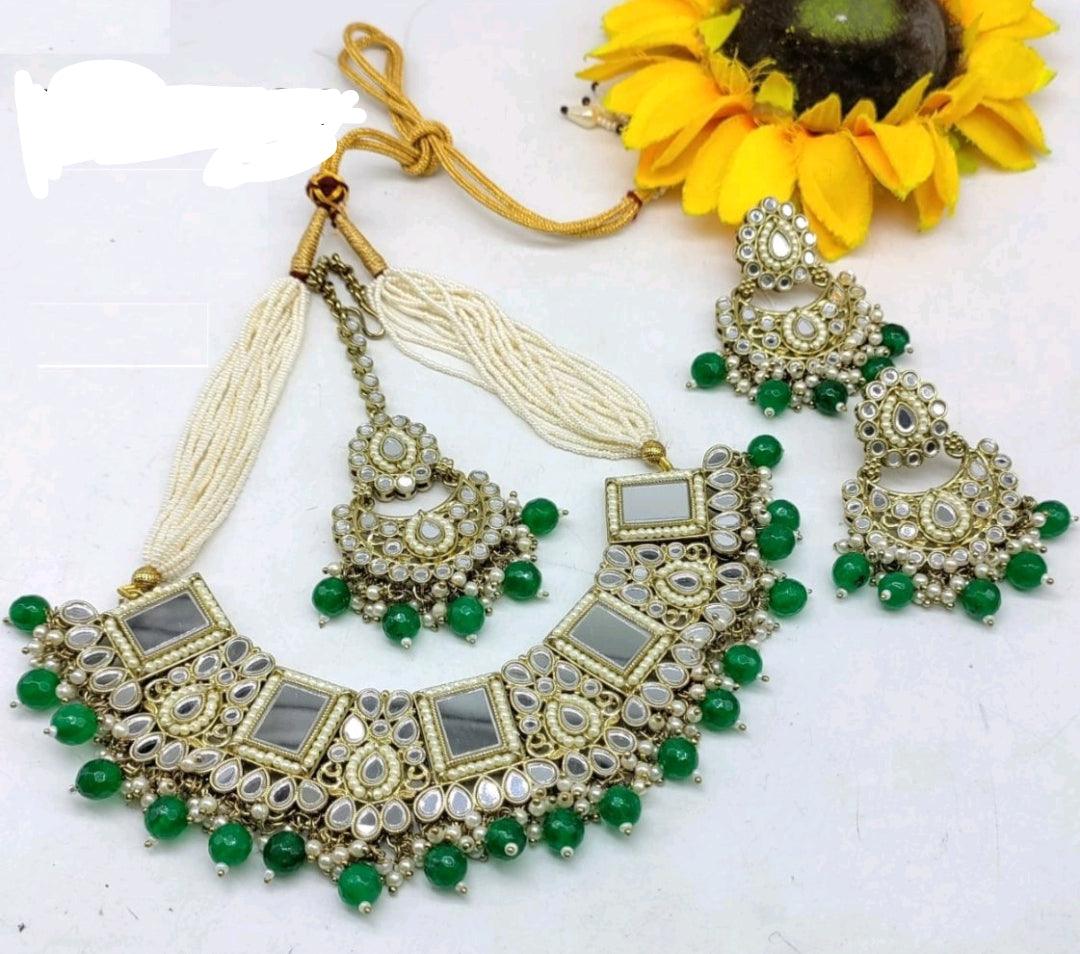 Mirror Necklace Set Sku 5704 B2 - rchiecreation