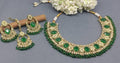 Navratan Stone Necklace Mehndi Set Sku 5677 B3 - rchiecreation