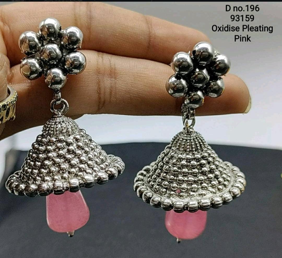 Oxidised German Silver Earring Sku-196 H1 - rchiecreation