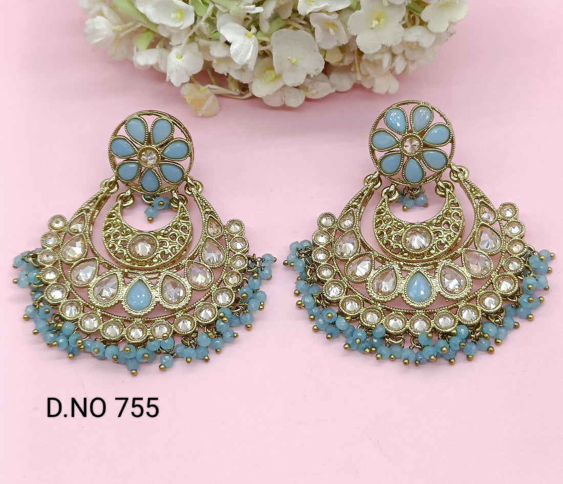 Polk Earring Mehndi Sku-755 A2 - rchiecreation