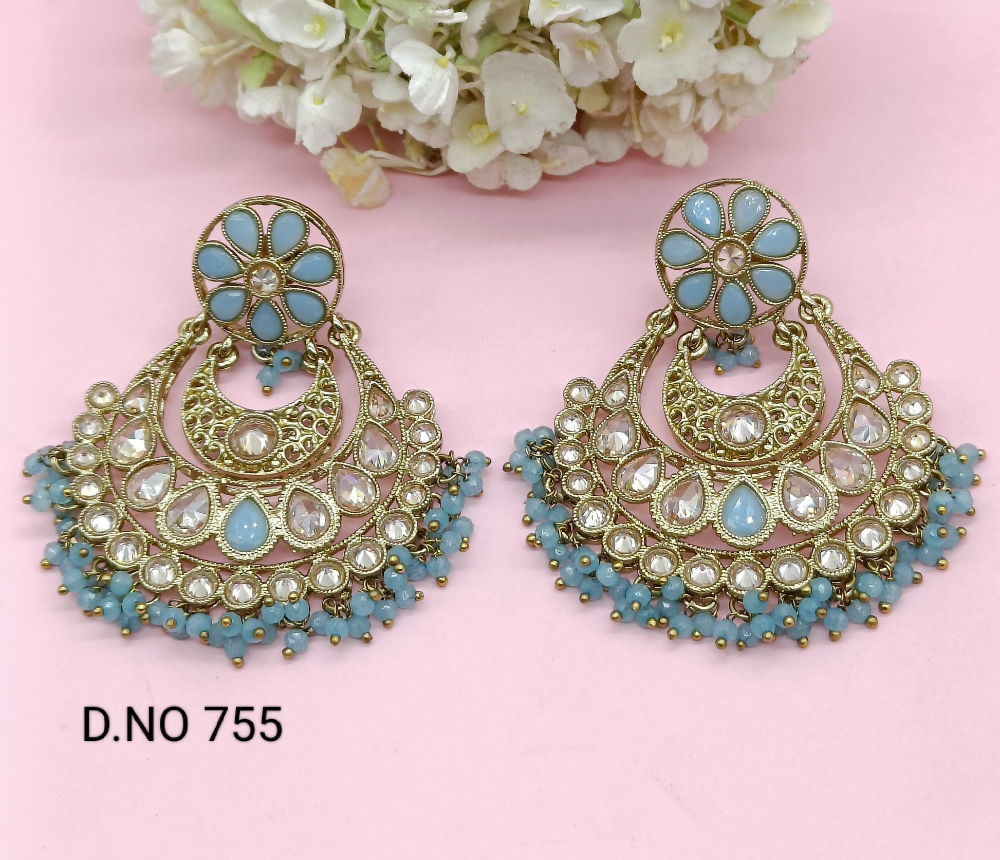 Polk Earring Mehndi Sku-755 A2 - rchiecreation