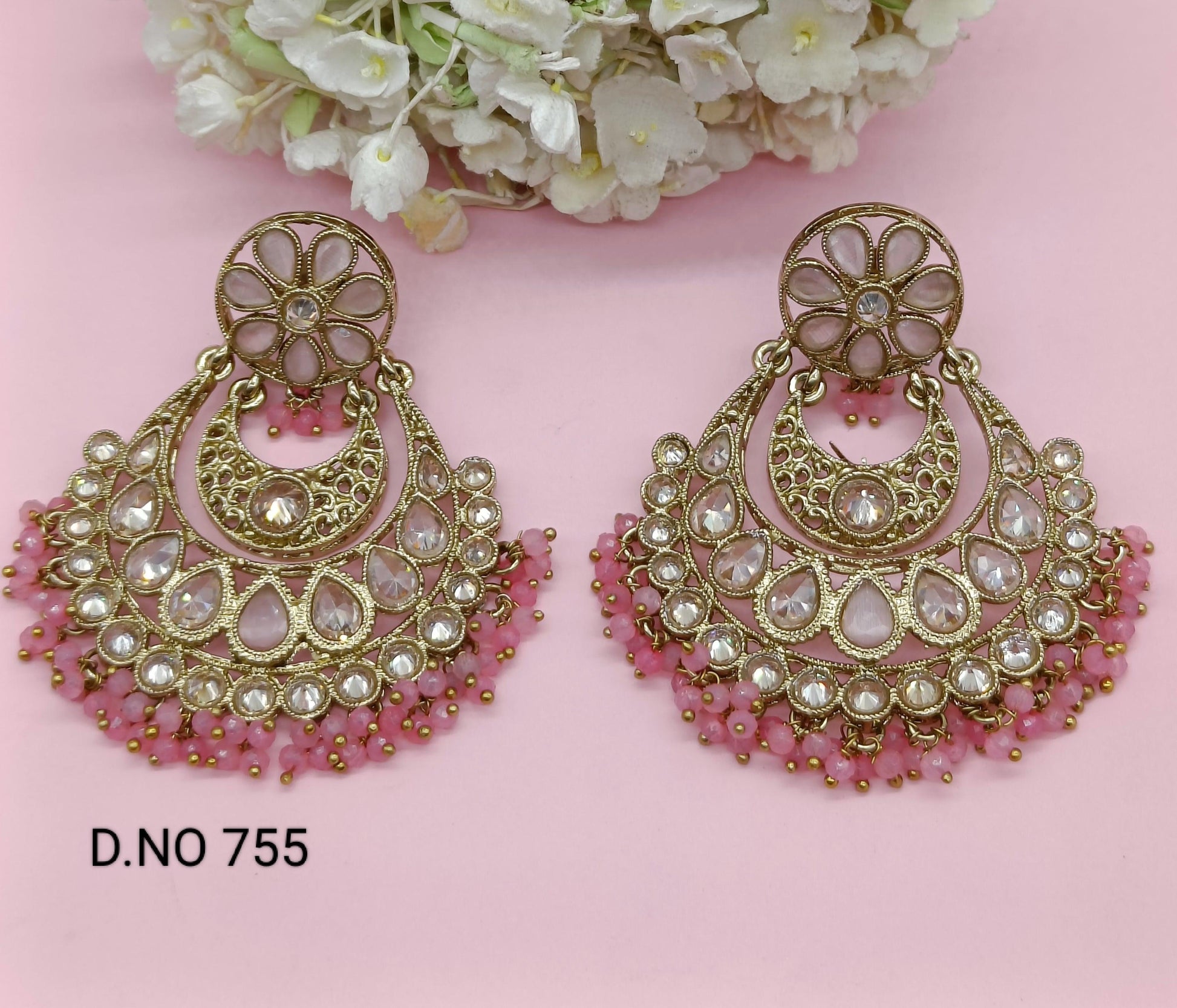 Polk Earring Mehndi Sku-755 A2 - rchiecreation
