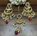 Polki Earring & Tica Mehndi Sku 446 A2 - rchiecreation