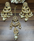 Polki Earring & Tica Mehndi Sku 446 A2 - rchiecreation
