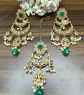 Polki Earring & Tica Mehndi Sku 446 A2 - rchiecreation